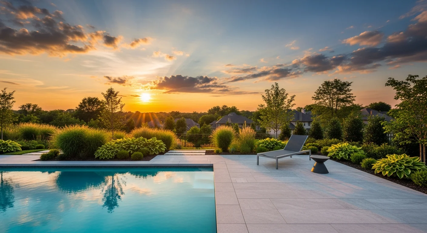 Beautiful luxury swimming pool built by Summit Aquatics in Kansas City
